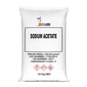 Sodium acetate white crystalline powder in 25kg packaging supplied in Johannesburg South Africa